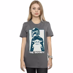Star Wars - T-shirt THE MANDALORIAN THE BOUNTY - Femme (Charbon)