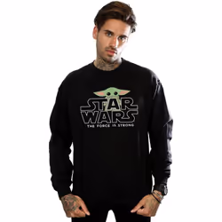 Star Wars - Sweat THE MANDALORIAN THE CHILD STRONG - Homme (Noir)