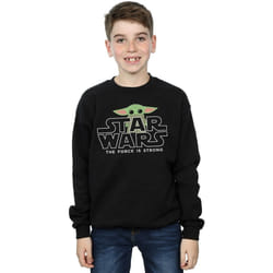 Star Wars - Sweat THE MANDALORIAN THE CHILD STRONG - Garçon (Noir)
