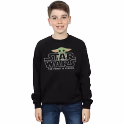 Star Wars - Sweat THE MANDALORIAN THE CHILD STRONG - Garçon (Noir)