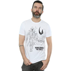 Star Wars - T-shirt THE MANDALORIAN CLAN OF TWO - Homme (Blanc)