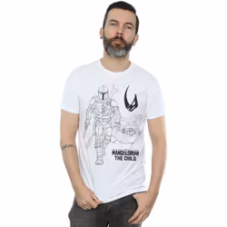 Star Wars - T-shirt THE MANDALORIAN CLAN OF TWO - Homme (Blanc)