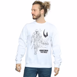 Star Wars - Sweat THE MANDALORIAN CLAN OF TWO - Homme (Blanc)