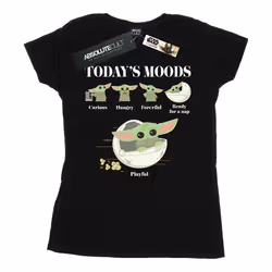 Star Wars - T-shirt THE MANDALORIAN THE CHILD MOODS - Femme (Noir)