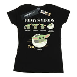 Star Wars - T-shirt THE MANDALORIAN THE CHILD MOODS - Femme (Noir)