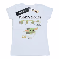 Star Wars - T-shirt THE MANDALORIAN THE CHILD MOODS - Femme (Blanc)