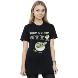 Star Wars - T-shirt THE MANDALORIAN THE CHILD MOODS - Femme (Noir)