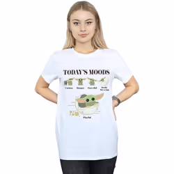 Star Wars - T-shirt THE MANDALORIAN THE CHILD MOODS - Femme (Blanc)
