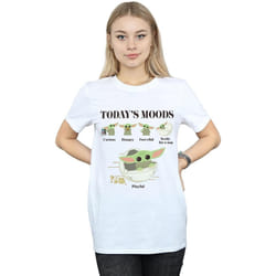 Star Wars - T-shirt THE MANDALORIAN THE CHILD MOODS - Femme (Blanc)