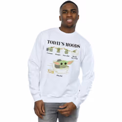 Star Wars - Sweat THE MANDALORIAN THE CHILD MOODS - Homme (Blanc)
