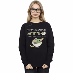 Star Wars - Sweat THE MANDALORIAN THE CHILD MOODS - Femme (Noir)
