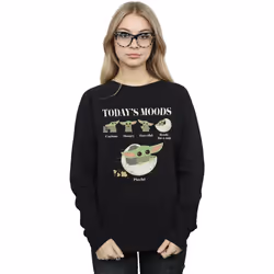 Star Wars - Sweat THE MANDALORIAN THE CHILD MOODS - Femme (Noir)