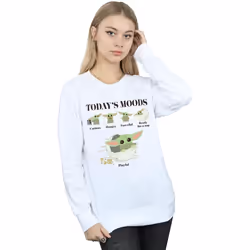 Star Wars - Sweat THE MANDALORIAN THE CHILD MOODS - Femme (Blanc)