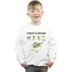 Star Wars - Sweat THE MANDALORIAN THE CHILD MOODS - Garçon (Blanc)