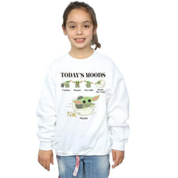 Star Wars - Sweat THE MANDALORIAN THE CHILD MOODS - Fille (Blanc)
