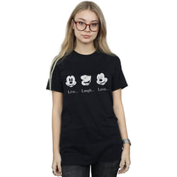 Disney - T-shirt LIVE LOVE LAUGH - Femme (Noir)