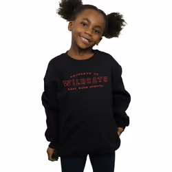 Disney - Sweat HIGH SCHOOL MUSICAL THE MUSICAL PROPERTY OF WILDCATS - Fille (Noir)