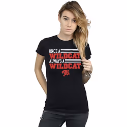 Disney - T-shirt HIGH SCHOOL MUSICAL THE MUSICAL ONCE A WILDCAT - Femme (Noir)