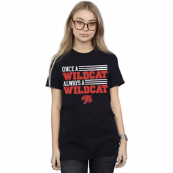 Disney - T-shirt HIGH SCHOOL MUSICAL THE MUSICAL ONCE A WILDCAT - Femme (Noir)