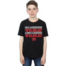 Disney - T-shirt HIGH SCHOOL MUSICAL THE MUSICAL ONCE A WILDCAT - Garçon (Noir)