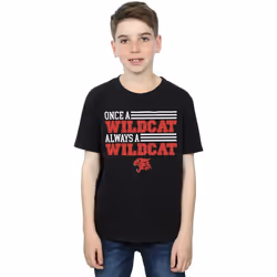 Disney - T-shirt HIGH SCHOOL MUSICAL THE MUSICAL ONCE A WILDCAT - Garçon (Noir)