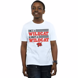 Disney - T-shirt HIGH SCHOOL MUSICAL THE MUSICAL ONCE A WILDCAT - Garçon (Blanc)