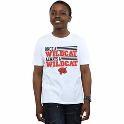 Disney - T-shirt HIGH SCHOOL MUSICAL THE MUSICAL ONCE A WILDCAT - Garçon (Blanc)
