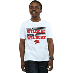 Disney - T-shirt HIGH SCHOOL MUSICAL THE MUSICAL ONCE A WILDCAT - Garçon (Blanc)