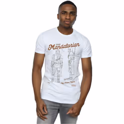 Star Wars - T-shirt THE MANDALORIAN ACTION FIGURE - Homme (Blanc)