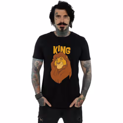 Disney - T-shirt THE LION KING MUFASA KING - Homme (Noir)