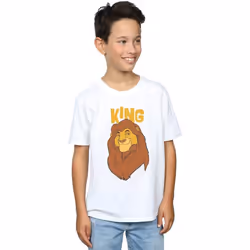 Disney - T-shirt THE LION KING MUFASA KING - Garçon (Blanc)