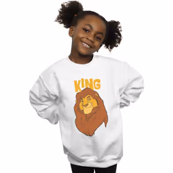 Disney - Sweat THE LION KING MUFASA KING - Fille (Blanc)