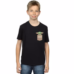 Star Wars - T-shirt THE MANDALORIAN THE CHILD CARGO - Garçon (Noir)