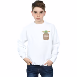 Star Wars - Sweat THE MANDALORIAN THE CHILD CARGO - Garçon (Blanc)