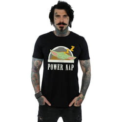 Star Wars - T-shirt THE MANDALORIAN POWER NAP CHILD - Homme (Noir)