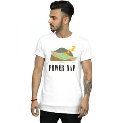 Star Wars - T-shirt THE MANDALORIAN POWER NAP CHILD - Homme (Blanc)