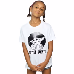 Star Wars - T-shirt THE MANDALORIAN LITTLE BOUNTY - Fille (Blanc)