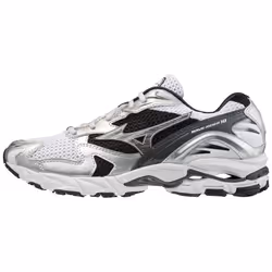 Baskets Mizuno Wave Rider 10 Noires et Argentées – Alliance de performance et desthétique