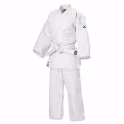 Kimono de judo - Mizuno - Shiro no belt - Enfant - Taille élastiquée - Logo cousu