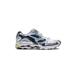 Baskets Mizuno Wave Rider 10 Bleues et Argentées – Alliance de performance et desthétique