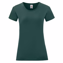Fruit Of The Loom - T-shirt manches courtes ICONIC - Femme (Vert foncé)