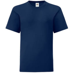 Fruit Of The Loom - T-shirt manches courtes ICONIC -  Unisexe (Bleu marine)