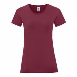 Fruit Of The Loom - T-shirt manches courtes ICONIC - Femme (Bordeaux)