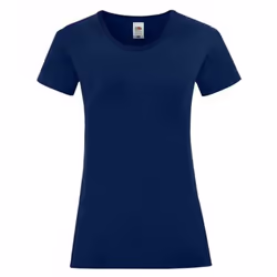Fruit Of The Loom - T-shirt manches courtes ICONIC - Femme (Bleu marine)