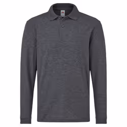 Fruit Of The Loom - Polo manches longues - Unisexe (Gris chiné)