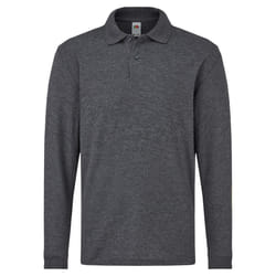 Fruit Of The Loom - Polo manches longues - Unisexe (Gris chiné)