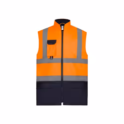 Yoko - Gilet Haute-visibilité - Unisexe (Orange/ bleu marine)