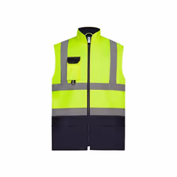 Yoko - Gilet Haute-visibilité - Unisexe (Jaune / bleu marine)