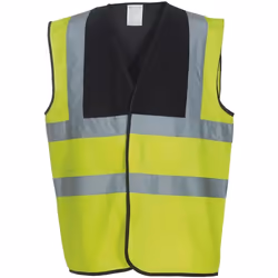 Yoko - Gilet réfléchissant CLASS - Adulte (Jaune fluo / Noir)