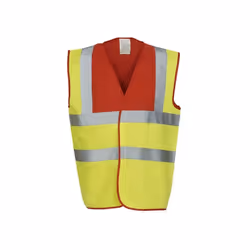 Yoko - Gilet réfléchissant CLASS - Adulte (Rouge / Jaune fluo)